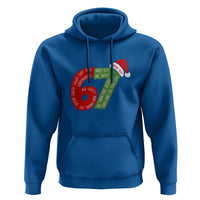 Personalized 67 Christmas Hoodie Custom Text Rizz Aura Farming Six Seven Meme Gen Alpha - Wonder Print Shop