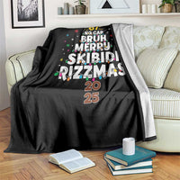 Funny Christmas Six Seven Meme Throw Blanket 67 No Cap Bruh Merry Skibidi Rizzmas 2025 - Wonder Print Shop