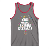 Funny Christmas Six Seven Meme Tank Top 67 No Cap Bruh Merry Skibidi Rizzmas 2025 - Wonder Print Shop