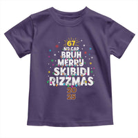 Funny Christmas Six Seven Meme Toddler T Shirt 67 No Cap Bruh Merry Skibidi Rizzmas 2025 - Wonder Print Shop