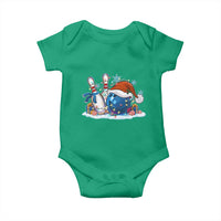 Funny Christmas Bowling Santa Hat Xmas Bowler Baby Onesie - Wonder Print Shop