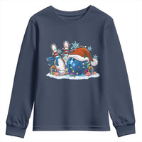 Funny Christmas Bowling Santa Hat Xmas Bowler Youth Sweatshirt - Wonder Print Shop