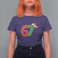 Funny 67 Christmas T Shirt For Women Rizz Aura Farming Bussin Six Seven Meme Gen Alpha - Wonder Print Shop