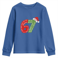 Funny 67 Christmas Youth Sweatshirt Rizz Aura Farming Bussin Six Seven Meme Gen Alpha - Wonder Print Shop