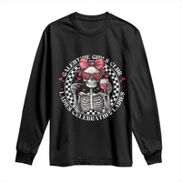 Funny Galentine's Day Long Sleeve Shirt Galentine Girls Club Ladies Celebrating Ladies Skeleton