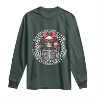 Funny Galentine's Day Long Sleeve Shirt Galentine Girls Club Ladies Celebrating Ladies Skeleton