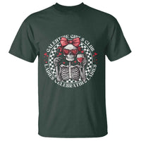 Funny Galentine's Day T Shirt Galentine Girls Club Ladies Celebrating Ladies Skeleton