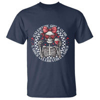 Funny Galentine's Day T Shirt Galentine Girls Club Ladies Celebrating Ladies Skeleton
