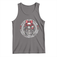 Funny Galentine's Day Tank Top Galentine Girls Club Ladies Celebrating Ladies Skeleton