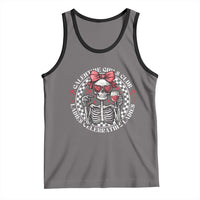 Funny Galentine's Day Tank Top Galentine Girls Club Ladies Celebrating Ladies Skeleton