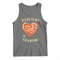 Funny Pizza Is My Valentine Tank Top Valentine's Day Heart Pepperoni Slice