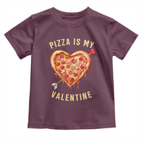 Funny Pizza Is My Valentine Toddler T Shirt Valentine's Day Heart Pepperoni Slice