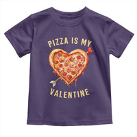 Funny Pizza Is My Valentine Toddler T Shirt Valentine's Day Heart Pepperoni Slice