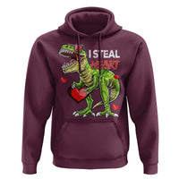 Funny Dinosaur Valentine's Day I Steal Heart Hoodie