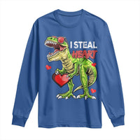 Funny Dinosaur Valentine's Day I Steal Heart Long Sleeve Shirt