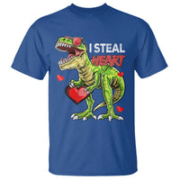 Funny Dinosaur Valentine's Day I Steal Heart T Shirt