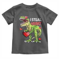 Funny Dinosaur Valentine's Day I Steal Heart Toddler T Shirt