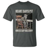 Funny Heart Says Pit Knees Say Balcony T Shirt Old Skeleton - Wonder Print Shop