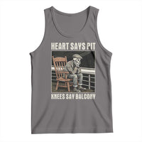 Funny Heart Says Pit Knees Say Balcony Tank Top Old Skeleton - Wonder Print Shop