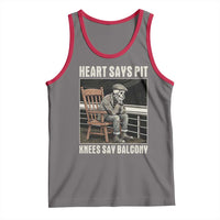 Funny Heart Says Pit Knees Say Balcony Tank Top Old Skeleton - Wonder Print Shop