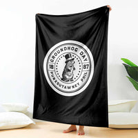 Punxsutawney Phil Groundhog Day Throw Blanket Funny Woodchuck Day 1887