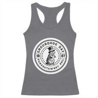 Punxsutawney Phil Groundhog Day Racerback Tank Top Funny Woodchuck Day 1887