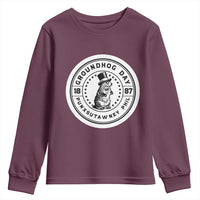 Punxsutawney Phil Groundhog Day Youth Sweatshirt Funny Woodchuck Day 1887
