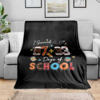 I Survived 67 33 Days Of School Throw Blanket Funny 100th Days of School 67 Sport Lover
