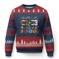 I Survived 67 33 Days Of School Ugly Christmas Sweater Funny 100th Days of School 67 Sport Lover - Wonder Print Shop