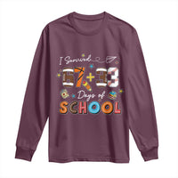 I Survived 67 33 Days Of School Long Sleeve Shirt Funny 100th Days of School 67 Sport Lover - Wonder Print Shop