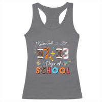 I Survived 67 33 Days Of School Racerback Tank Top Funny 100th Days of School 67 Sport Lover - Wonder Print Shop