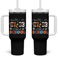 I Survived 67 33 Days Of School Tumbler With Handle Funny 100th Days of School 67 Sport Lover