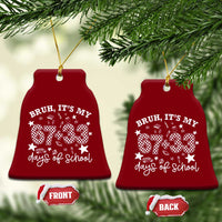 Bruh It Is My 67 33 Days Of School Ceramic Ornament 100th Days Of School Funny 67 Groovy Checkered