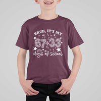 Bruh It Is My 67 33 Days Of School T Shirt For Kid 100th Days Of School Funny 67 Groovy Checkered