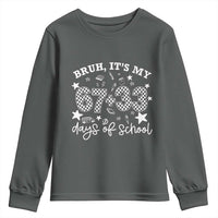 Bruh It Is My 67 33 Days Of School Youth Sweatshirt 100th Days Of School Funny 67 Groovy Checkered