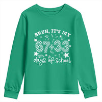 Bruh It Is My 67 33 Days Of School Youth Sweatshirt 100th Days Of School Funny 67 Groovy Checkered