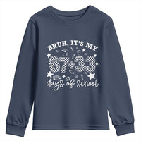 Bruh It Is My 67 33 Days Of School Youth Sweatshirt 100th Days Of School Funny 67 Groovy Checkered