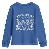 Bruh It Is My 67 33 Days Of School Youth Sweatshirt 100th Days Of School Funny 67 Groovy Checkered