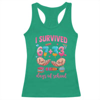 I Survived 67 33 Days Of School Racerback Tank Top Funny 100 Days of School 67 Ice Cream Drip - Wonder Print Shop