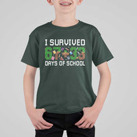 I Survived 67 33 Days Of School T Shirt For Kid Funny 100 Days of School 67 Pixel Game - Wonder Print Shop