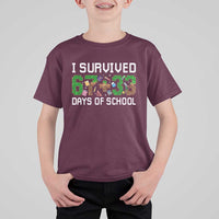 I Survived 67 33 Days Of School T Shirt For Kid Funny 100 Days of School 67 Pixel Game - Wonder Print Shop