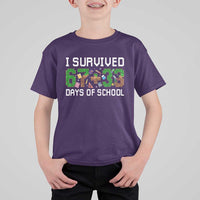 I Survived 67 33 Days Of School T Shirt For Kid Funny 100 Days of School 67 Pixel Game - Wonder Print Shop