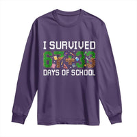 I Survived 67 33 Days Of School Long Sleeve Shirt Funny 100 Days of School 67 Pixel Game - Wonder Print Shop