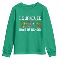 I Survived 67 33 Days Of School Youth Sweatshirt Funny 100 Days of School 67 Pixel Game - Wonder Print Shop