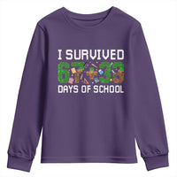 I Survived 67 33 Days Of School Youth Sweatshirt Funny 100 Days of School 67 Pixel Game - Wonder Print Shop