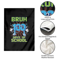 Bruh I Survived 67 33 Days Of School Garden Flag Funny 100th Days of School 67 Game Meme