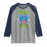 Bruh I Survived 67 33 Days Of School Raglan Shirt Funny 100th Days of School 67 Game Meme - Wonder Print Shop