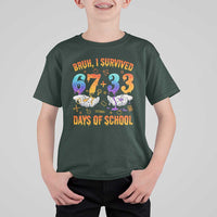 Bruh I Survived 67 33 Days Of School T Shirt For Kid Funny 100th Days of School Teacher 67 Drip - Wonder Print Shop
