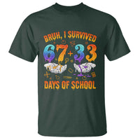 Bruh I Survived 67 33 Days Of School T Shirt Funny 100th Days of School Teacher 67 Drip - Wonder Print Shop