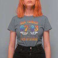Bruh I Survived 67 33 Days Of School T Shirt For Women Funny 100th Days of School Teacher 67 Drip - Wonder Print Shop